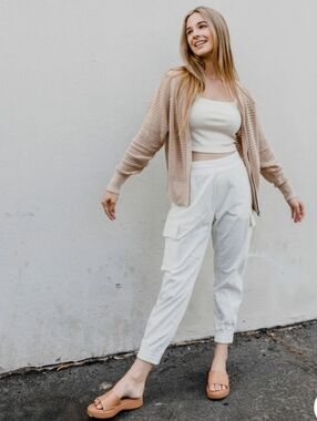 Varley SAVONA PANT In Egrt Ivory Women's Small Athleisure